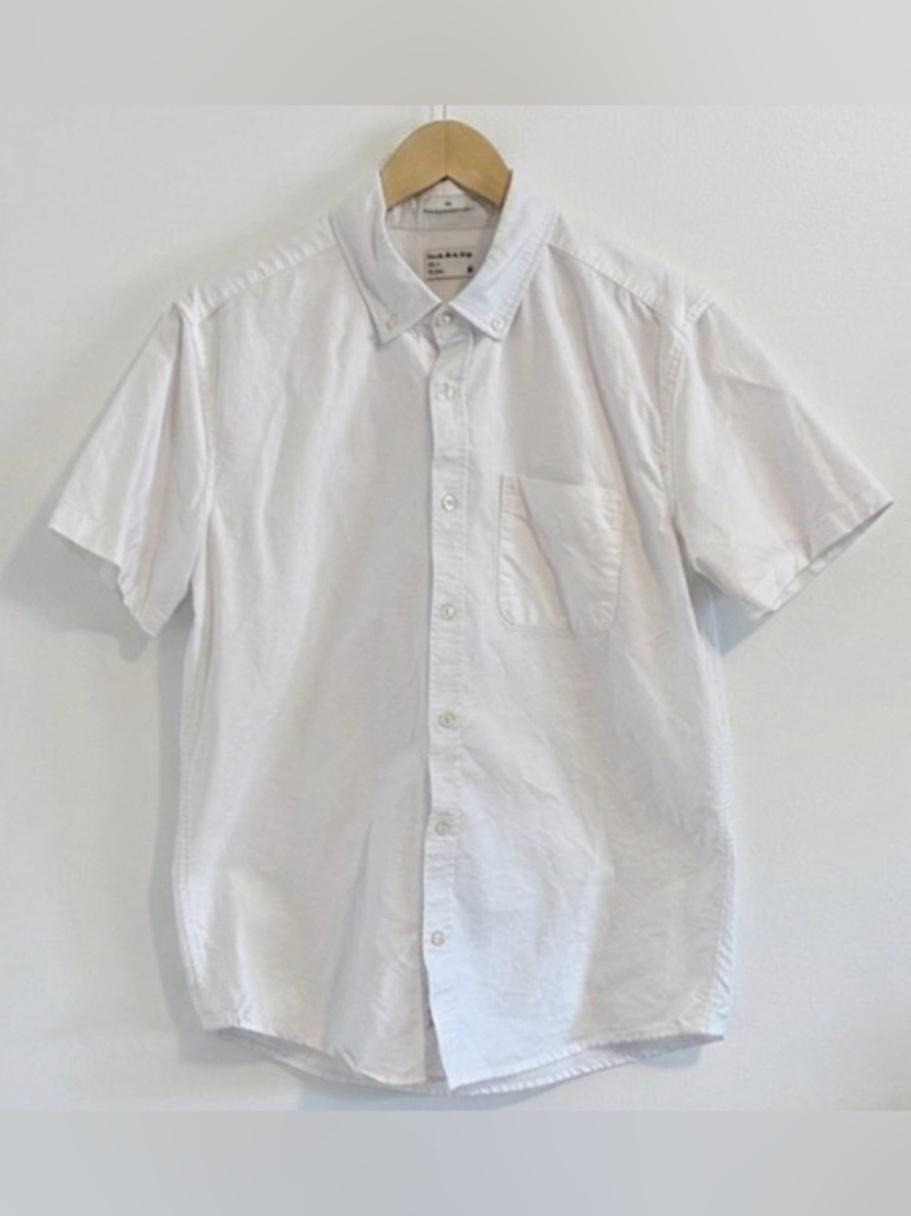 Frank And Oak Jesper 100% Organic Cotton Button Down Shirt White Men’s Medium
